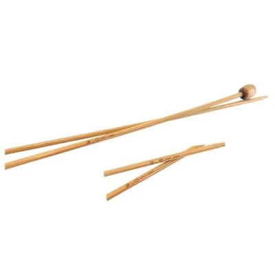 Image of AARNAV 2x35cm 2mm Bamboo Knitting Needles Single Pointed Long Wooden for Beginners Professional, Warm Arthritic Hands, Pins (2x2mm)