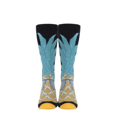 Image of 1 Pair Multi Bamboo Cool Pineapple Socks Men&#039;s 7 11 Mens SOCKSHOP