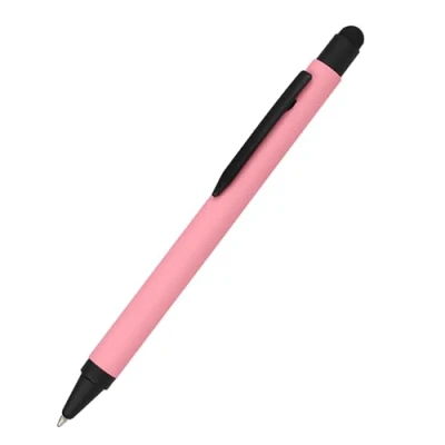 Image of Onlinene Ballpoint Pen Aluminium Stylus Rose, Retractable Made of Aluminium, Interchangeable Large Capacity Refill, Blue Ink Colour with Soft Touch Feeling,