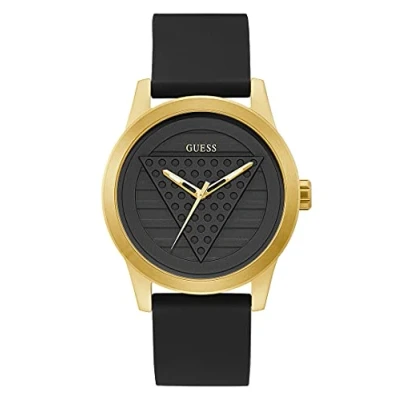 Image of Guess Men Analogue Quartz Watch with Leather Strap GW0098L1