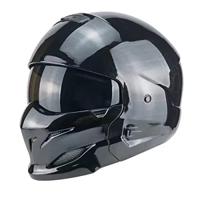 Image of Woljay Modular Helmets Open face Full Motorcycle Helmet for Unisex Adult Scooter Street Bike Cruiser DOT Approved (Gloss Black,Medium)
