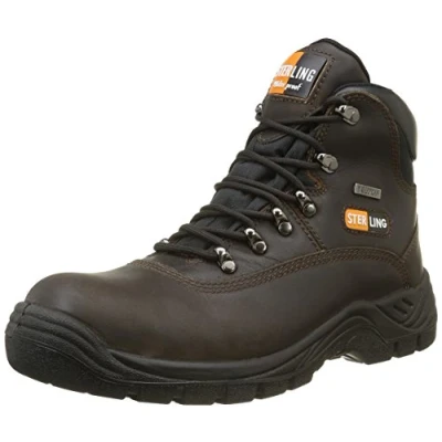 Image of Sterling Safetywear Men&#039;s SS813SM Brown 9 UK Safety Boots