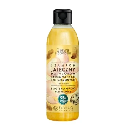 Image of Barwa Naturalna Regenerujący Szampon Jajeczny dla Włosów Farbowanych i Zniszczonych 300ml