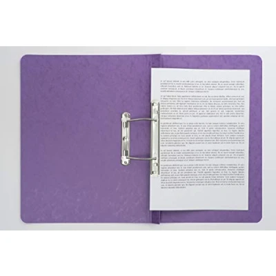 Image of Exacompta Ref 3004Z Europa Spiral File, 350 x 250mm, 300 Micron Hardwearing Mottled Pressboard, Holds 150 Sheets of A4 Paper, Spring Mechanism Lilac, Pack 25
