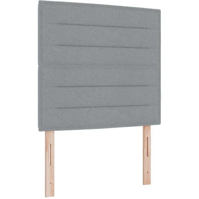 Image of vidaXL Box Spring Bed with Mattress Light Grey 100x200 cm Fabric