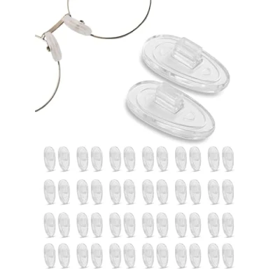 Image of Sports Vision World 50 x Spectacle/Eye Glass Nose Pads Silcone Tear Drop Shape Push in (Medium)