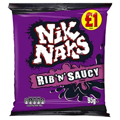 Image of Nik Naks Rib&#039;n&#039;Saucy 95g x 12
