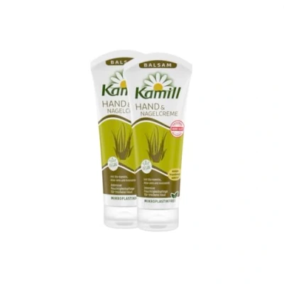 Image of Kamill Hand &amp; Nail Cream Balm (3 x 100 ml) Provides Intensive Care, Moisture Protection with Avocado Oil Aloe Vera for Dry, Stressed Hands, No Microplastics