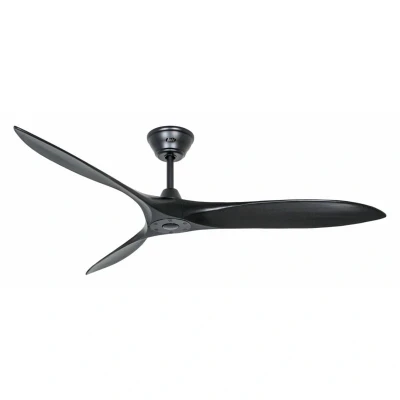 Image of CASAFAN Eco Airscrew Ceiling Fan, Rotor Blade 1520 mm, Matt Black/Matt Black
