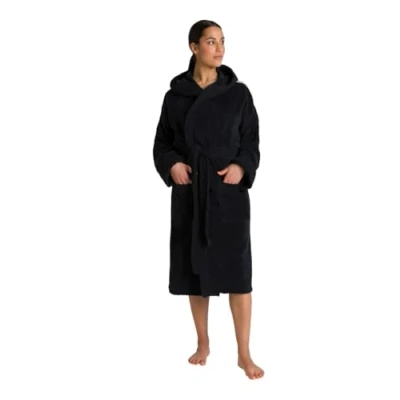 Image of arena Core Soft Men&#039;s and Women&#039;s Cotton Bathrobe, Bathrobe with Hood Pockets, Unisex Terry Cloth Comfortable Lightweight