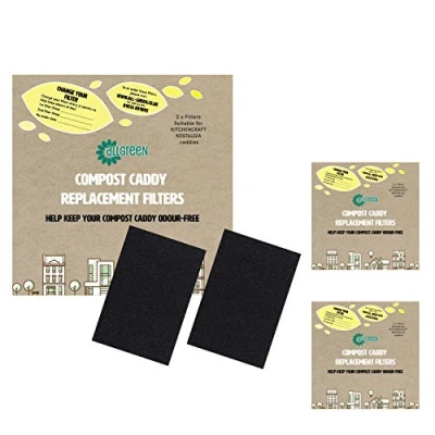 Image of Compost caddy Spare Filters Suitable for the KitchenCraft Nostalgia (3x 2pk Total 6 filters)
