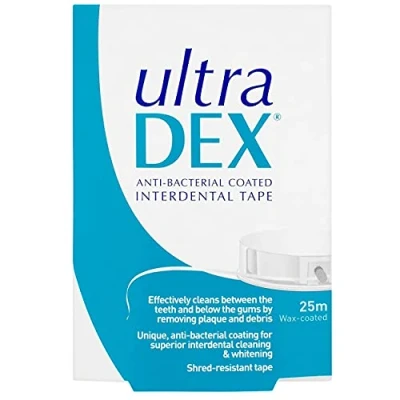 Image of Ultradex Anti Bacterial Coated Interdental Tape 25m (PACK OF 2)