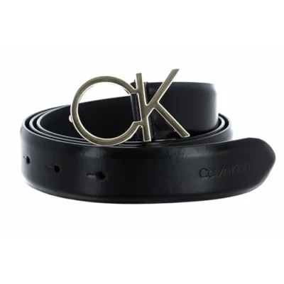 Image of Calvin Klein LOCK LOGO BELT Belt, Women&#039;s, Size: 34, Black