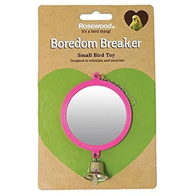 Image of (Boredom Breaker) Bird Toy Double Sided Mirror Large Various colours