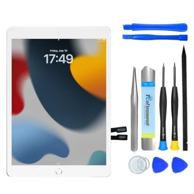 Image of NB+ Screen Replacement For iPad 9th Generation 10.2 Touch Digitizer 2021 Pre Installed Adhesive(model:A2602 A2603 A2604 A260(White)