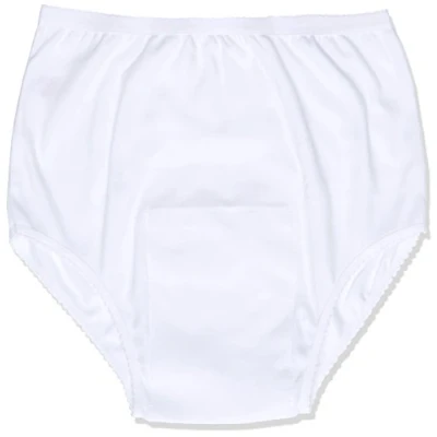 Image of Performance Health P&amp;S Healthcare White Ladies Pouch Incontinence Brief, X Large, 100 Percent Cotton Briefs, Pants Undergarments for Elderly, Handicapped and Disabled Individuals