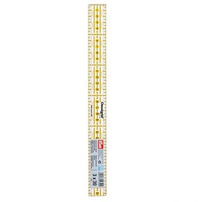 Image of Prym Ruler, Transparent, Black, Yellow, 3 x 30 cm