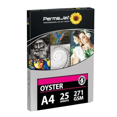 Image of PermaJet Oyster 271gsm A4 25 Sheets Inkjet Semi Gloss/Lustre Printer Photo Paper APJ50912
