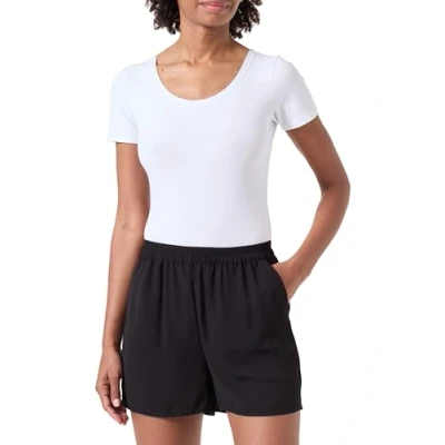 Image of ONLY Women&#039;s Onlalmina Life Shorts Noos Ptm, Black, UK 8