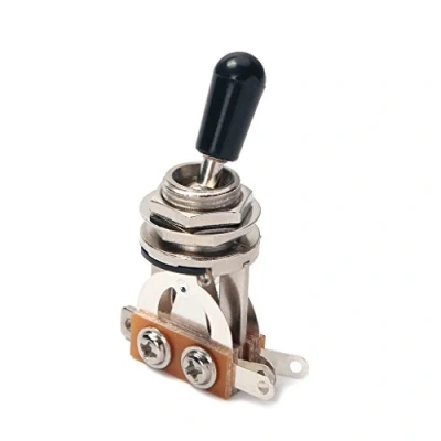 Image of Alnicov 3 Way Guitar Pickup Toggle Switch Parts for Les Paul LP Bass,Black Tip