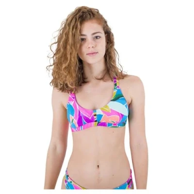 Image of Hurley Women&#039;s Max Island Scoop Top Bikini, Isla Multi, XS