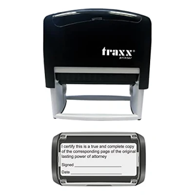 Image of I Certify This is a True Copy/Corresponding Page of Original Lasting Power Attorney for Solicitors, Financial Advisors Stock Rubber Stamp Traxx 9015