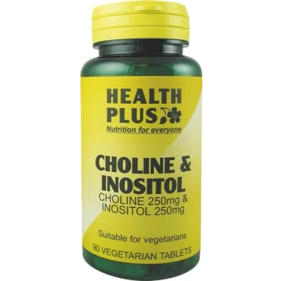 Image of Health Plus Choline &amp; Inositol Vitamin B Supplement 90 Tablets
