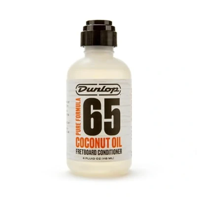 Image of JIM DUNLOP 6634 Formula 65 Coconut Oil 118ml Natural Conditioner for Rosewood, Ebony and Unpainted Wood Fingerboards Nourishes, Cleans Protects
