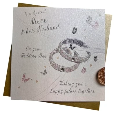 Image of To a Special Niece &amp; her Husband Congratulations on your Wedding Day Card Rings