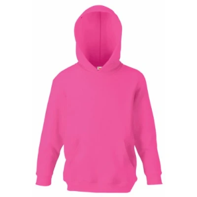 Image of Fruit Of The Loom Kids Childrens Hoodie Hooded Sweatshirt Fuchsia 5 6 Years