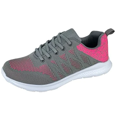 Image of Dek, T734F 5 Ladies Grey/Pink Trainer Size UK
