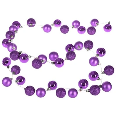 Image of CASARIA® Christmas Bauble Fairy Lights 40 LEDs Purple Baubles 2m Timer Indoor &amp; Outdoor 8 Light Effects Tree String Decorations