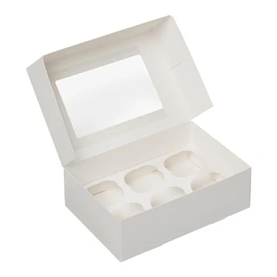 Image of Tala 6 Hold Cupcake Box, Perfect for Storage, Transporting, and Displaying Cupcakes, Muffins Other Individual Bakes, White