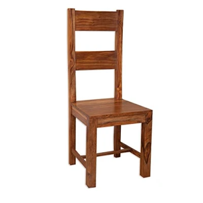 Image of Vellar Living Indian Rosewood Dining Chair/Solid Sheesham Room Chair/Chunky Furniture