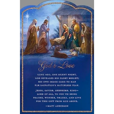 Image of DaySpring God&#039;s Love Nativity 18 Premium Christmas Boxed Cards and Envelopes (U1005)