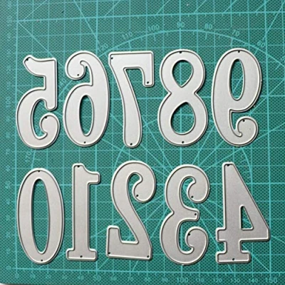 Image of ZHOUBA Cuttting Dies for Card Making,0 9 Numbers Cutting Die Scrapbooking Making Paper Craft Mold Album Decor Silver