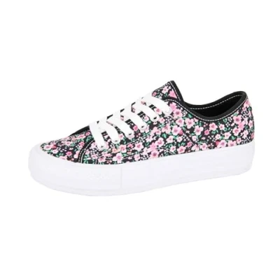Image of Dek L438A 6 Womens Eye Soft Canvas Plimsol Shoe Black Multi, Size