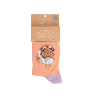 Image of Wrendale Designs &#039;&#039;Grinny Pig&#039; guinea pig Children&#039;s Socks Size 6 8 1/2