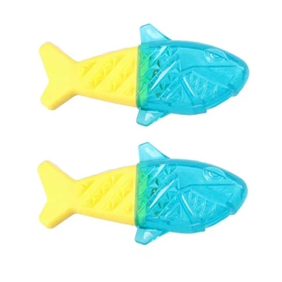 Image of AB Tools Rosewood 2PK Chillout Cool Soak Shark Dog Toy Heat Relief Puppy Teething Play 6x17cm
