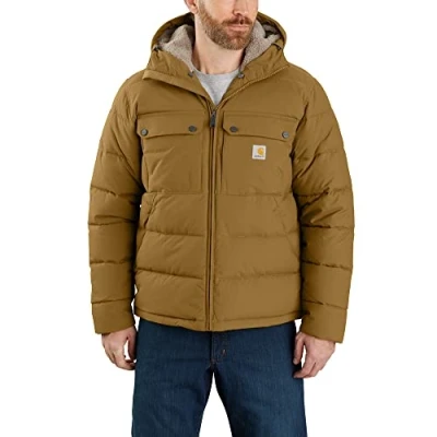 Image of Carhartt Men Winter Jacket Loose Fit Midweight Insulated, Color:Oak Brown, Size:XL