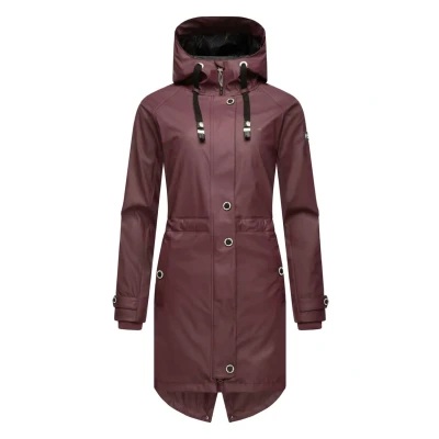 Image of Navahoo Rainy Flower Parka, Women&#039;s, Size: XS, Dark red melange