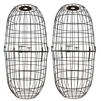Image of Large Squirrel Proof Hanging Bird Feeder Protection Cage (Pack of 2)
