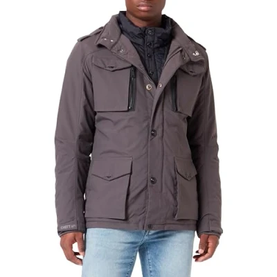 Image of Schott NYC Men&#039;s Field Parka, Charcoal, XL
