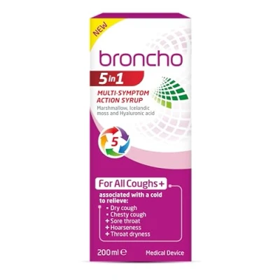 Image of Bronchostop 5in1 Cough Multi Symptom Action Syrup 200ml