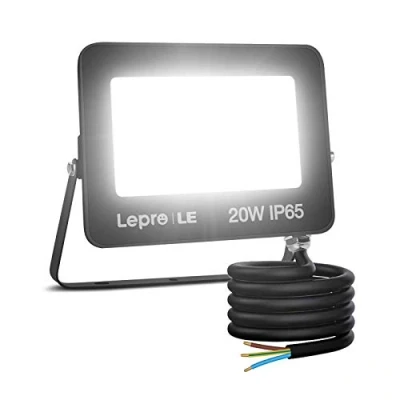 Image of Lepro 20W LED Floodlight Outdoor, 1700 Lumen Security Light, Waterproof IP65, Daylight White Outdoor Lights, Ultra Thin Flood Light for Front Door Garden [Without Sensor]