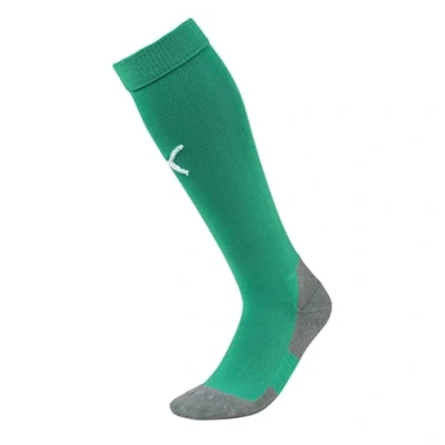 Image of Puma Mens Team Liga Core Football Socks, Pepper Green White, L EU