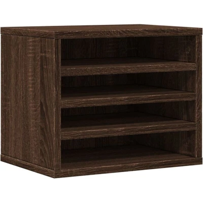 Image of vidaXL Desk Organiser Brown Oak 36x26x29.5 cm Engineered wood