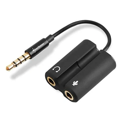 Image of Sharkoon PMP35 TRRS Audio Combo Adapter for Gaming Headsets (PS4 / Tablets Smartphones Notebooks) black