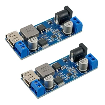 Image of EPLZON DC 6V 9V 12V 24V to 5V 5A Down Converter Module V 36V Downward 5.3V 5.2V 3.5 6A Transformer Voltage Regulator Power with Two Outputs (Pack of 2)