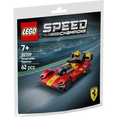 Image of LEGO Speed Champions Ferrari 499P Hypercar Building Set, 62 Pieces, Ages 7+